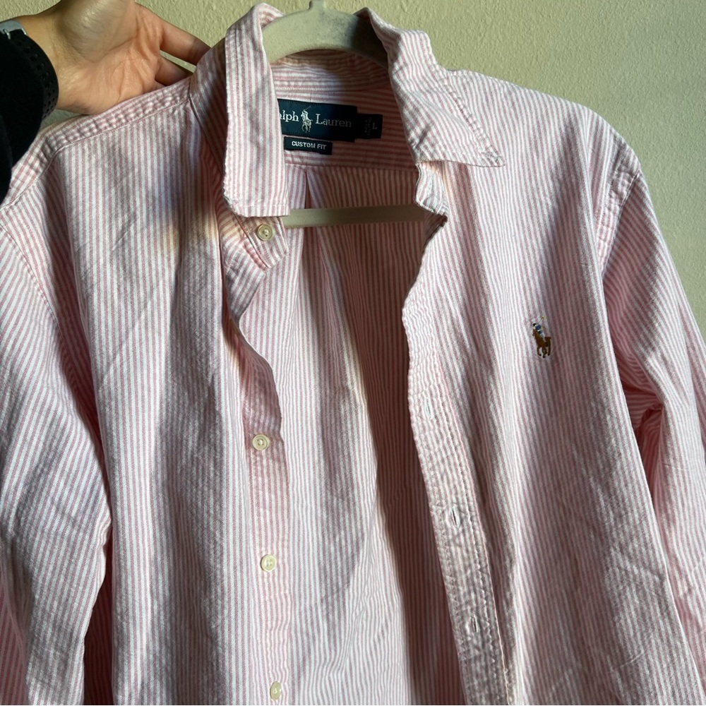 Ralph Lauren Custom Fit long sleeve Shirt Men’s Large (Pink)